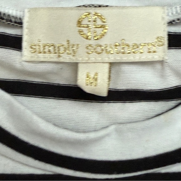 Simply Southern Black & White Striped Tank Dress Size M - Picture 5 of 8